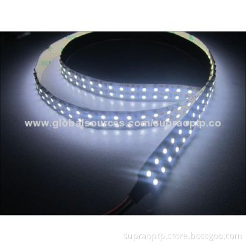 Warm White Color Flexible LED Strip, 30 Pieces of 3528 SMD LEDs/Meter, 120 Degrees Beam Angle